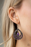 All-Girl Glow - Purple Earrings - Paparazzi Accessories