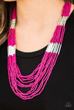 Let It BEAD - Pink Necklace - Paparazzi Accessories