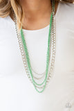 Industrial Vibrance - Green Necklace - Paparazzi Accessories