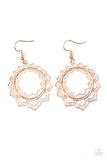 Modest Mandalas - Rose Gold Earrings - Paparazzi Accessories