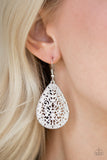 Indie Idol - White Earrings - Paparazzi Accessories