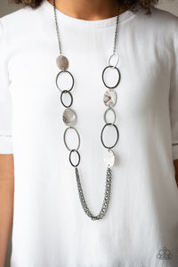 Kaleidoscope Coasts - Black Necklace - Paparazzi Accessories