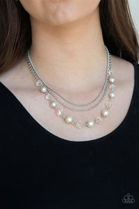 Tour de Demure - White Necklace - Paparazzi Accessories