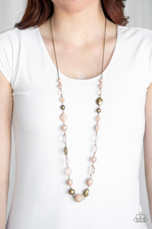 Secret Treasure  - Brown Necklace - Paparazzi Accessories