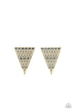 Terra Tricolor - Brass Earrings - Paparazzi Accessories