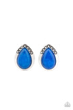 Stone Spectacular - Blue Earrings - Paparazzi Accessories 