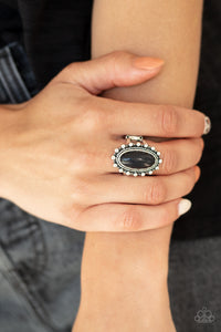 Mineral Movement - Black Ring - Paparazzi Accessories