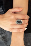 Mineral Movement - Black Ring - Paparazzi Accessories