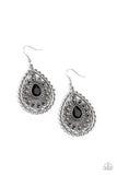 Eat, Drink, and BEAM Merry - Black Earrings - Paparazzi Accessories