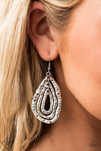 Metallic Meltdown - Silver Earrings - Paparazzi Accessories