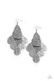 Hibiscus Harmony - Silver Earrings - Paparazzi Accessories