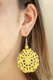 Floral Affair - Yellow Earrings - Paparazzi Accessories