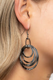 Ringing Radiance - Black Earrings - Paparazzi Accessories