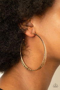 Watch and Learn - Gold Earrings - Paparazzi Accessories