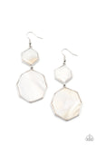 Vacation Glow - White Earrings - Paparazzi Accessories