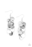 Hear Me Shimmer - Silver Earrings - Paparazzi Accessories