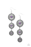 Festively Floral - Purple Earrings - Paparazzi Accessories