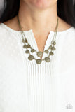 Pebble Me Pretty - Brass Necklace - Paparazzi Accessories