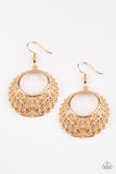 Grapevine Glamorous - Gold Earrings - Paparazzi Accessories